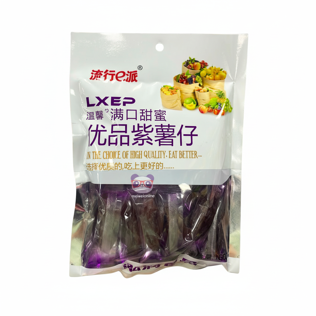 Mei Wei: Batata Doce Roxa em Conserva Liuxing.E.Pai 150g - Embalagem em Fundo Branco