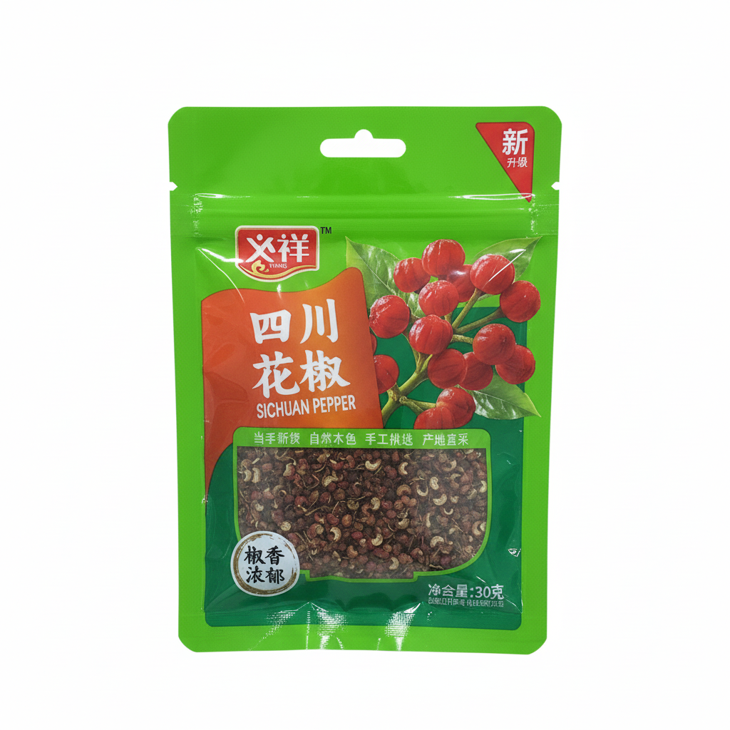 Mei Wei: Pimenta Sichuan Yixiang 30g - Embalagem em Fundo Branco