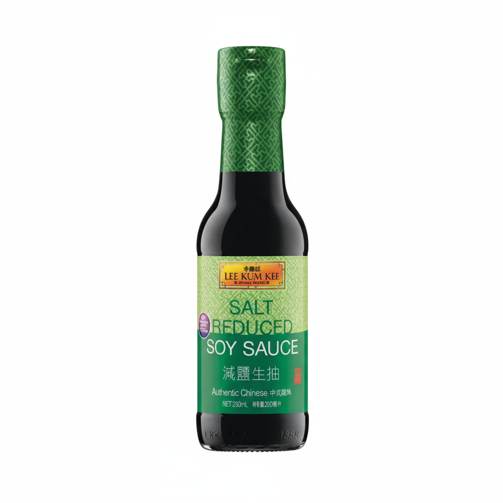 Mei Wei: Molho de Soja com Sal Reduzido Lee Kum Kee 250ml - Embalagem em Fundo Branco