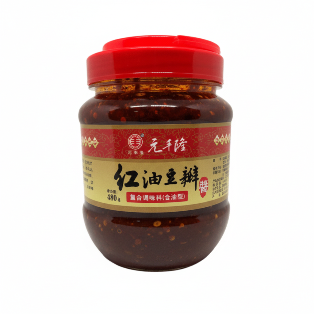 Mei Wei: Pasta de Fava Apimentada Doubanjiang Chengdu 480g - Embalagem em Fundo Branco