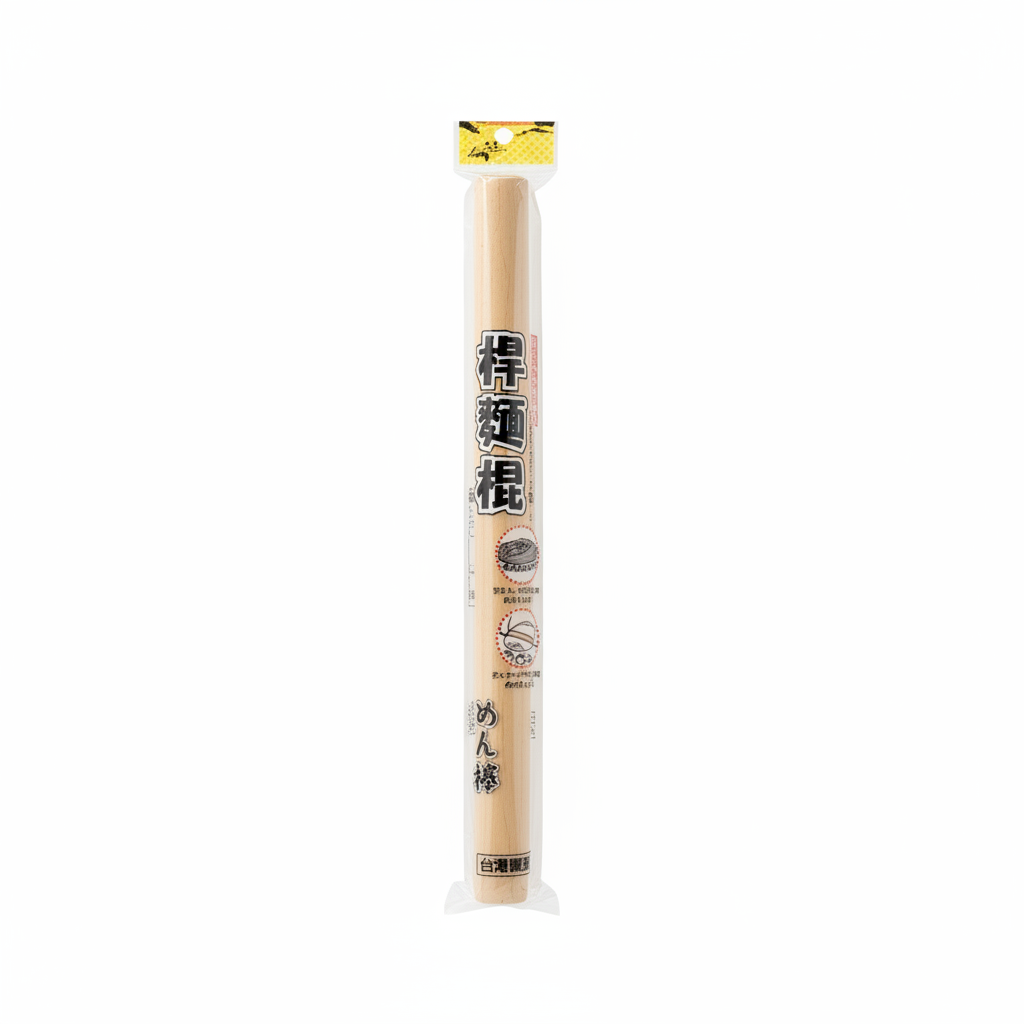 Mei Wei: Rolo de Massa Chinês 擀麵棍 1 UN - Embalagem em Fundo Branco