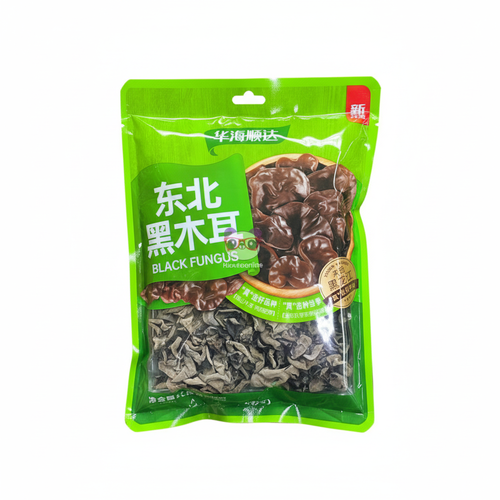 Mei Wei: Cogumelo Orelha de Pau Desidratado Huaseed 100g - Embalagem em Fundo Branco