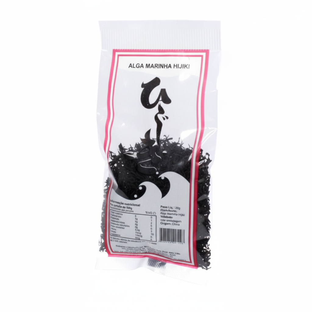 Mei Wei: Alga Marinha Hijiki Desidratada Fujiyama 30g - Embalagem em Fundo Branco