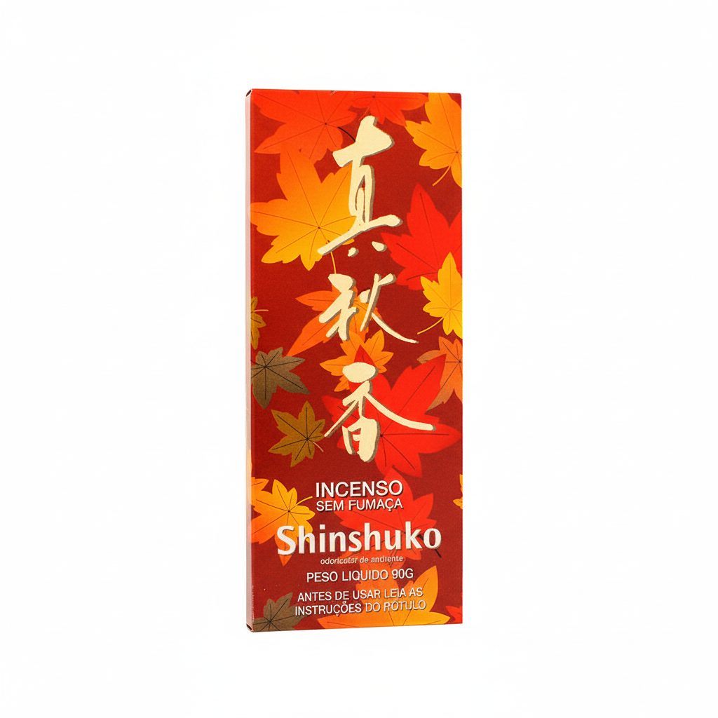 Mei Wei: Incenso Shinshuko Sem Fumaça 90g - Embalagem em Fundo Branco