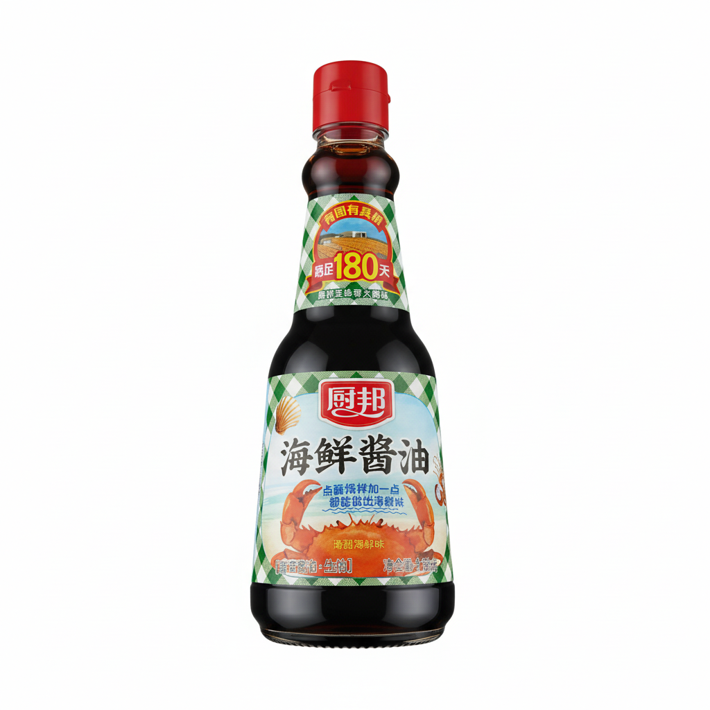 Mei Wei: Molho de Soja Frutos do Mar Chubang 410ml - Embalagem em Fundo Branco