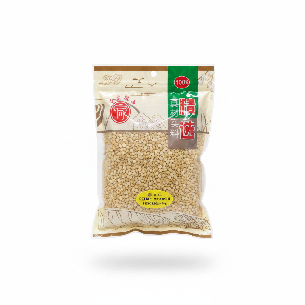 Mei Wei: Feijão Moyashi 454g - Embalagem em Fundo Branco