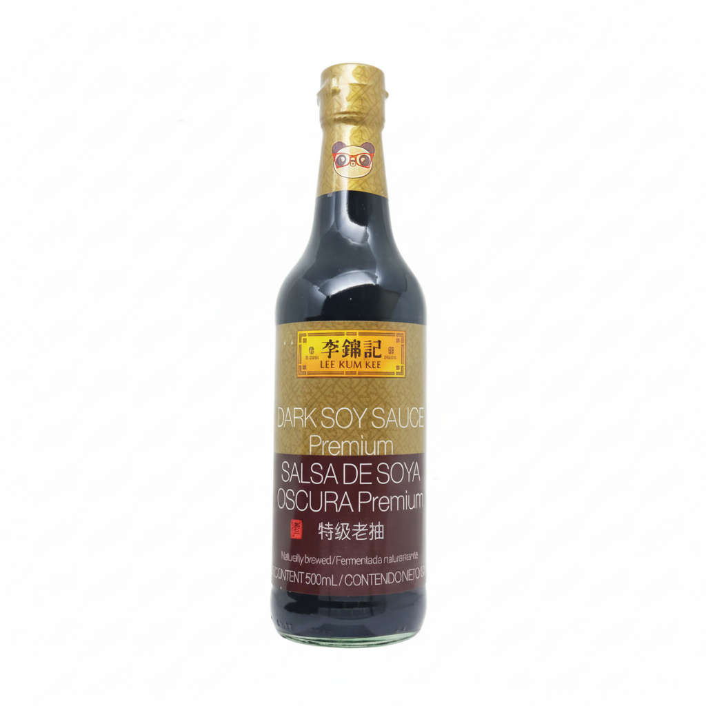 Mei Wei: Molho de Soja Escuro Premium Lee Kum Kee 500ml - Embalagem em Fundo Branco