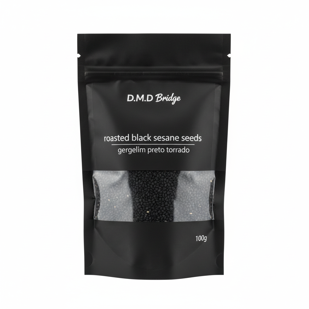 Mei Wei: Gergelim Preto Torrado D.M.D Bridge 100g - Embalagem em Fundo Branco