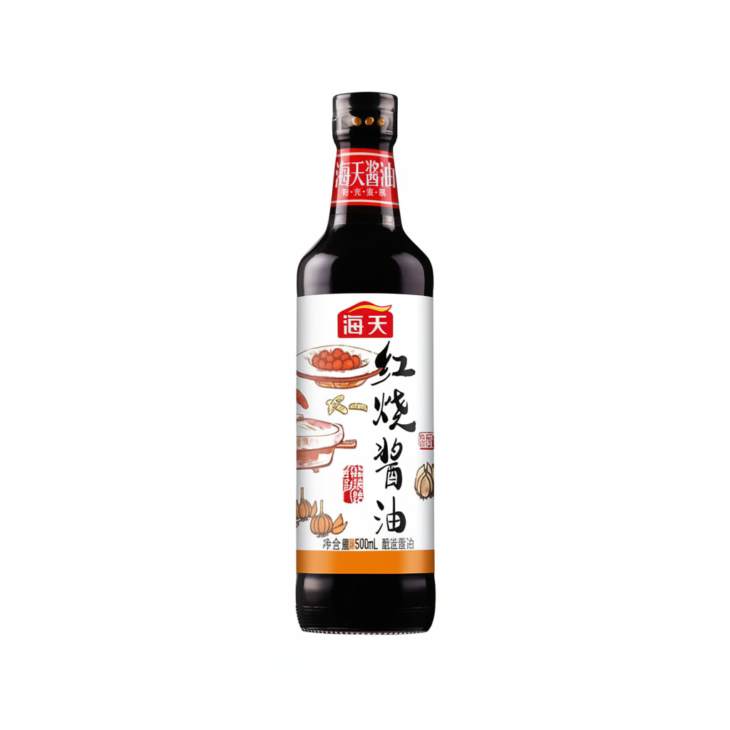 Mei Wei: Molho de Soja Escuro Haday 500ml - Embalagem em Fundo Branco