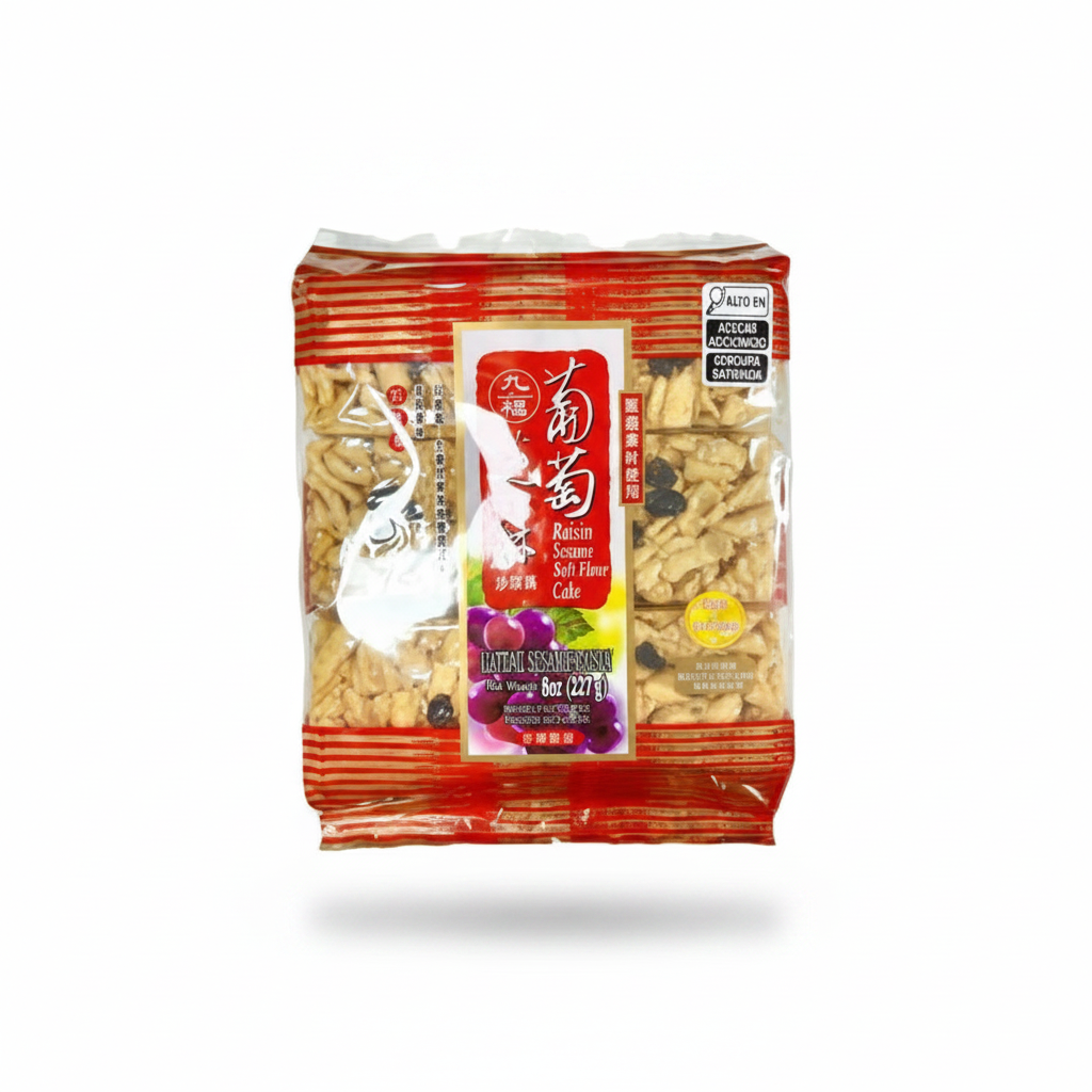 Mei Wei: Sachima Biscoito de Gergelim 沙琢瑪 Cho Fu 227g - Embalagem em Fundo Branco