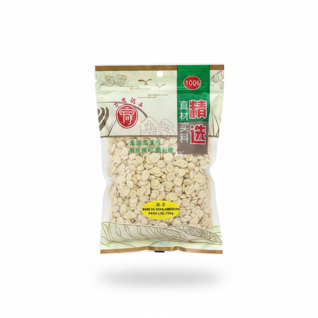 Mei Wei: Amêndoas Doces Desidratadas 150g - Embalagem em Fundo Branco