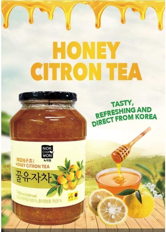 Chá Coreano de mel e cidra Yuzu - NokChaWon 1kg