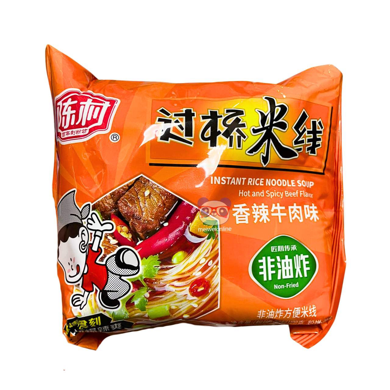 Macarrão de arroz instantâneo sabor carne bovina e pimenta - ChenCun 100g