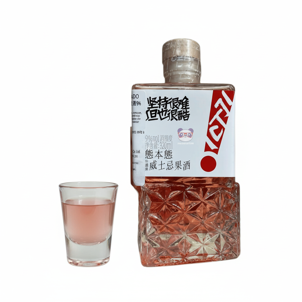 Licor Chinês de Pêssego 320ml - 熊本熊威士忌果酒