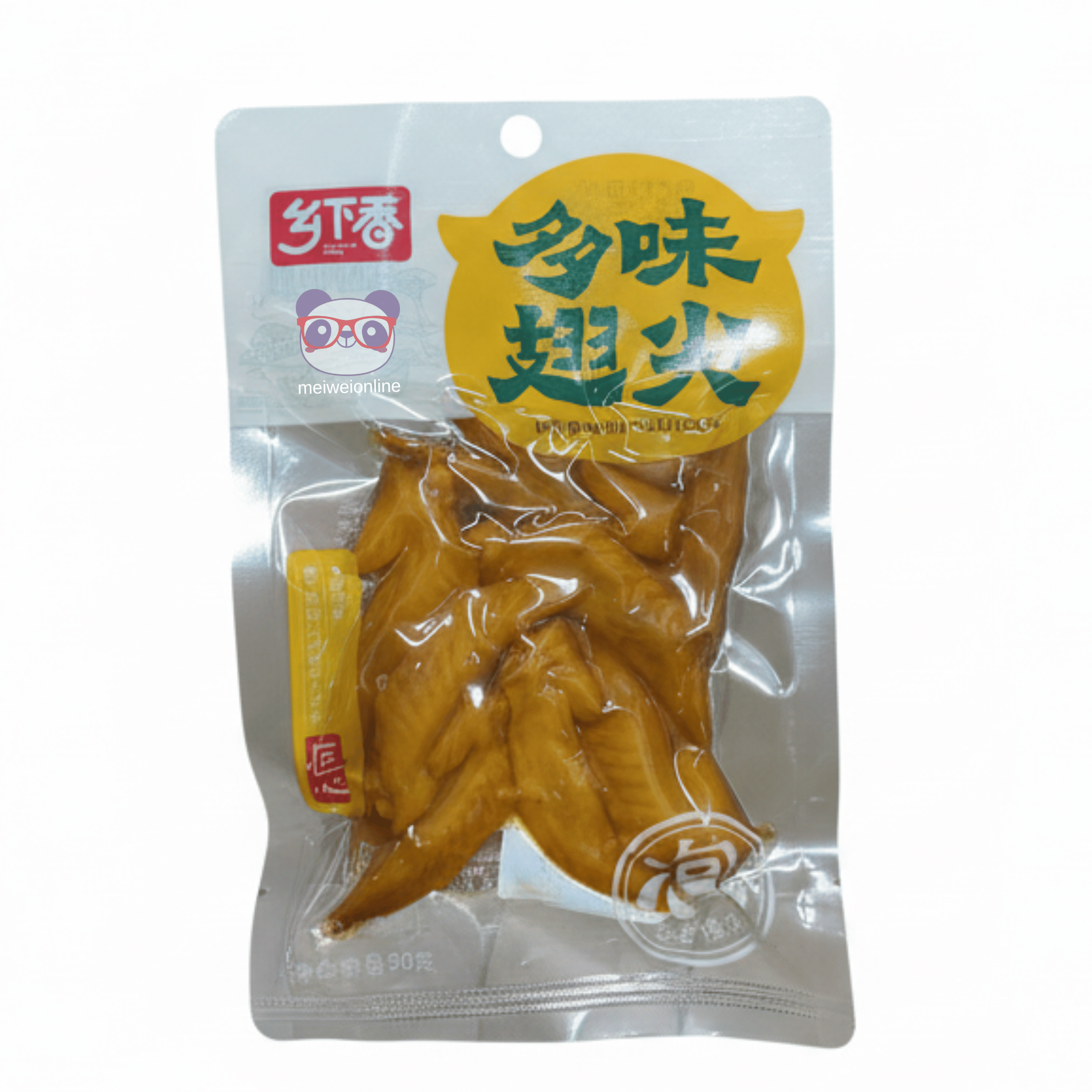 Mei Wei Embalagem de asa de frango em conserva Drowei Chicken 90g petisco chinês tradicional