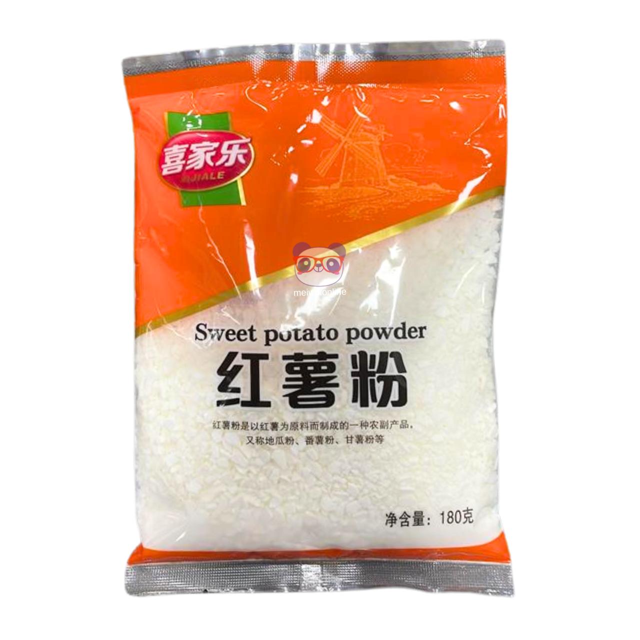 Embalagem 180g de farinha de batata‑doce em flocos Sweet Potato Powder 红薯粉 Xijiale para sopas, mingaus e cozidos chineses