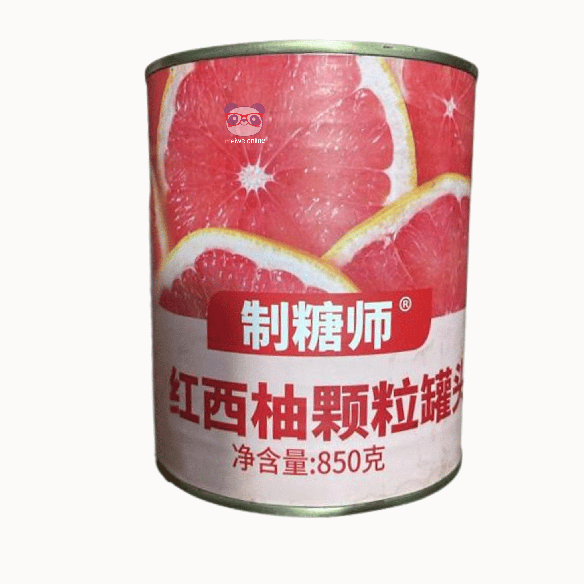 Pérolas de Sabor Grapefruit Vermelho em Calda para Bubble Tea 850g - 红西柚颗粒罐头