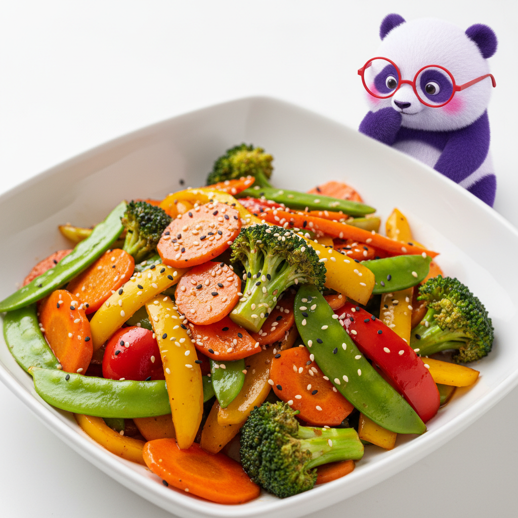 Mei Wei: Legumes salteados com molho picante