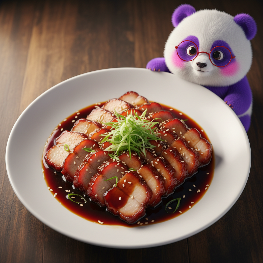 Mei Wei: Porco assado com molho hoisin e cebolinha