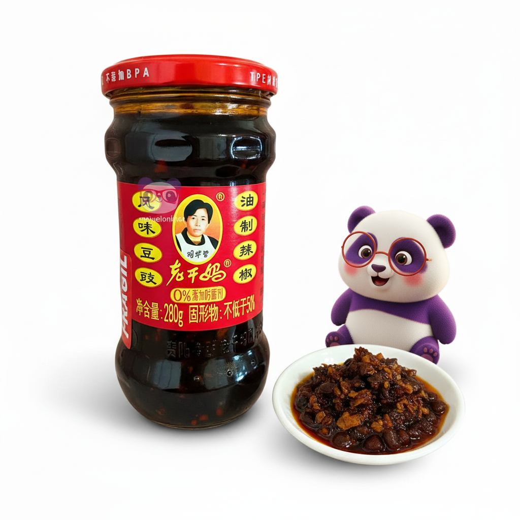 Mei Wei: Molho de Pimenta Lao Gan Ma Tradicional 280g com conteúdo do produto