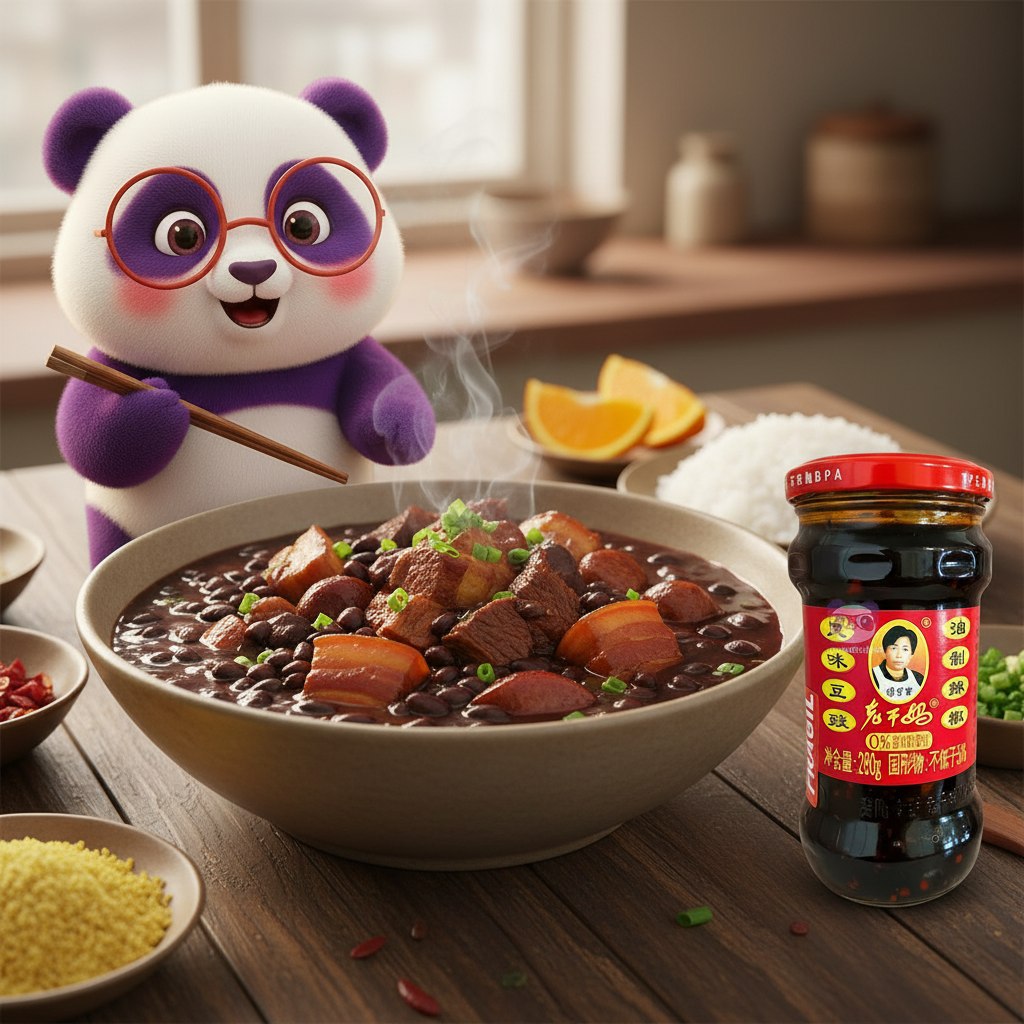 Mei Wei: Molho de Pimenta Lao Gan Ma Tradicional 280g com feijoada brasileira