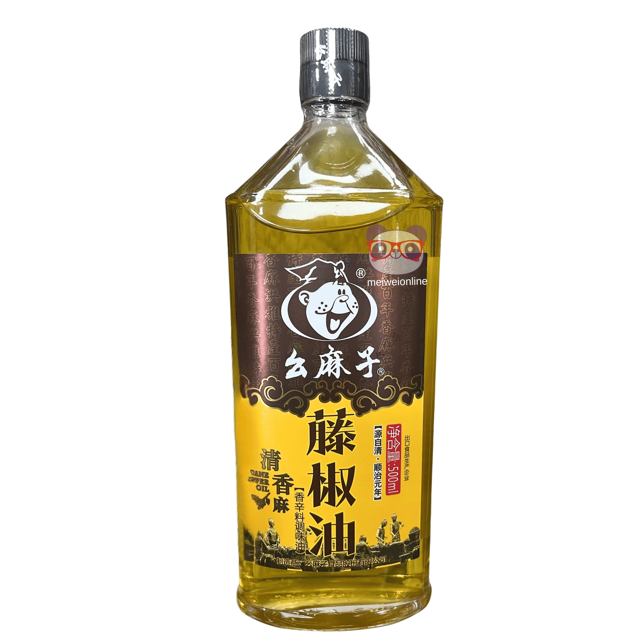 Óleo de pimenta Sichuan Yaomazi (幺麻子藤椒油) 500ml – óleo aromático oriental pronto para uso Mei Wei