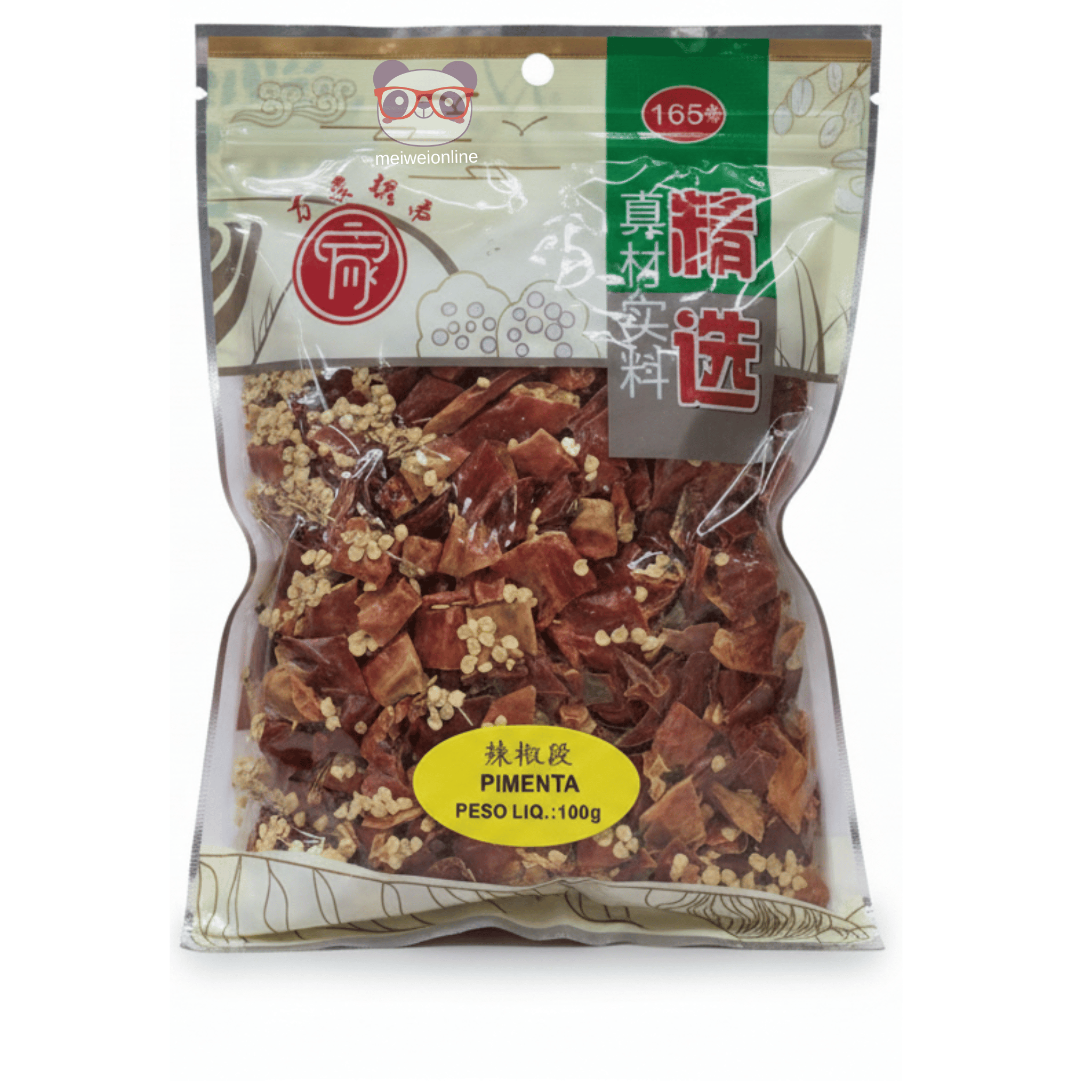 Pimenta Tianjin vermelha seca em pedaços 辣椒段 100g embalagem chinesa – Mei Wei