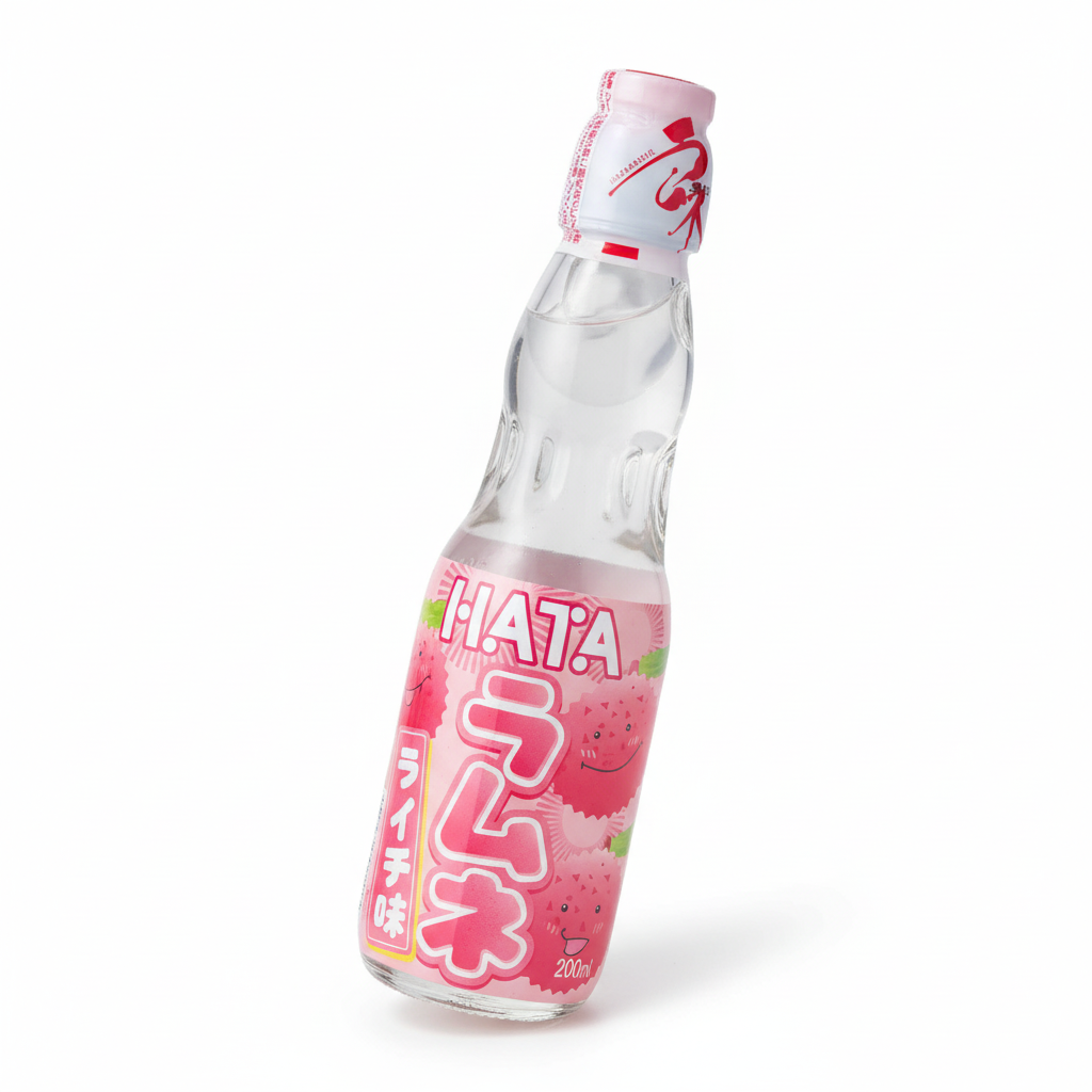 Mei Wei: Ramune Hata Kosen 200ml Sabor Melancia - Embalagem em Fundo Branco