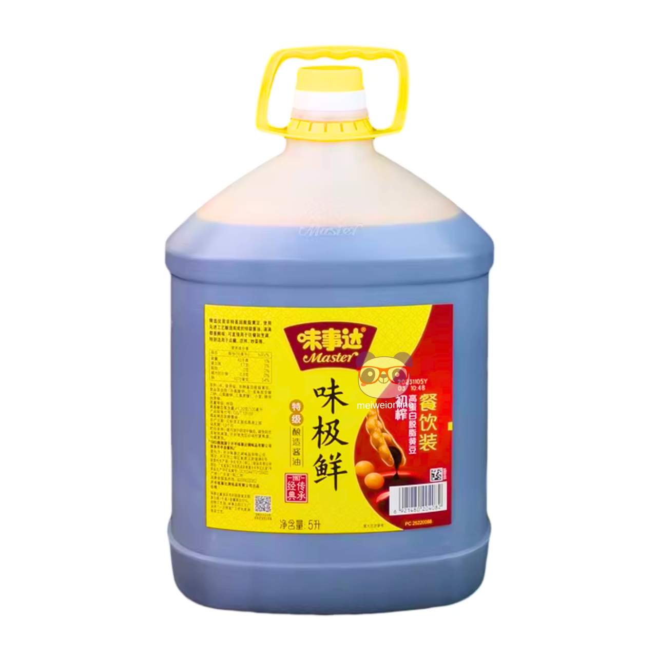 shoyu molho de soja master wei ji xian 味事达味极鲜 embalagem profissional 5 litros frontal