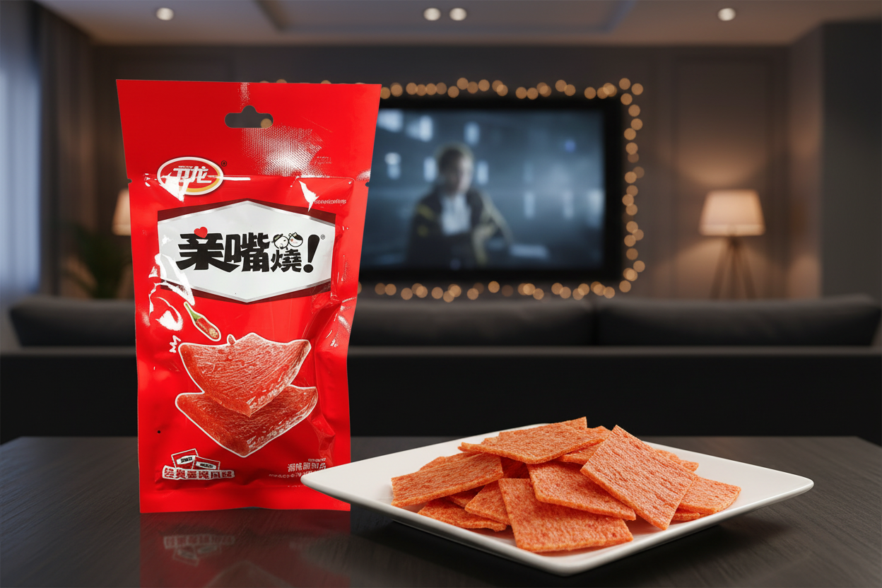 Snack de Massa de Trigo Picante Weilong 65g -卫龙 亲嘴烧 经典香辣风味调味面制品