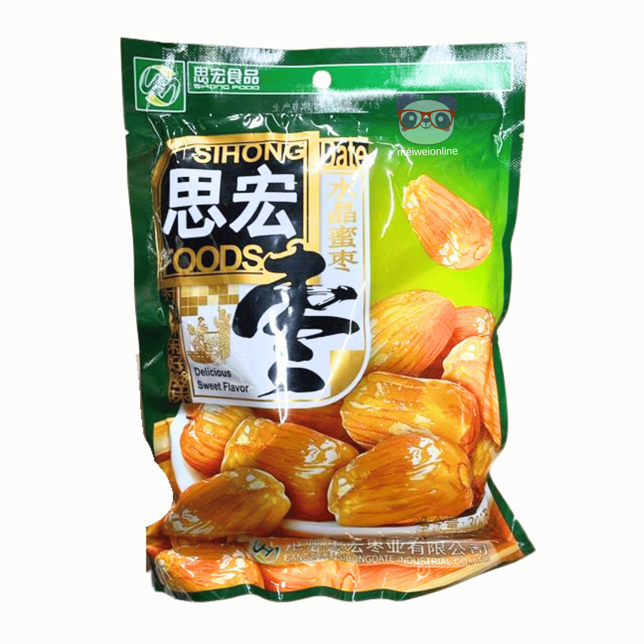 Tâmara cristalizada com mel jujuba chinesa Sihong Foods Mei Wei embalagem verde