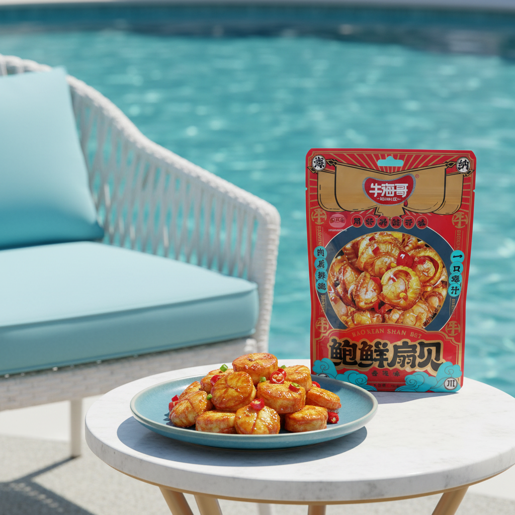 Vieira em Conserva Picante 50g - 牛海哥 鲍鲜扇贝 香辣味