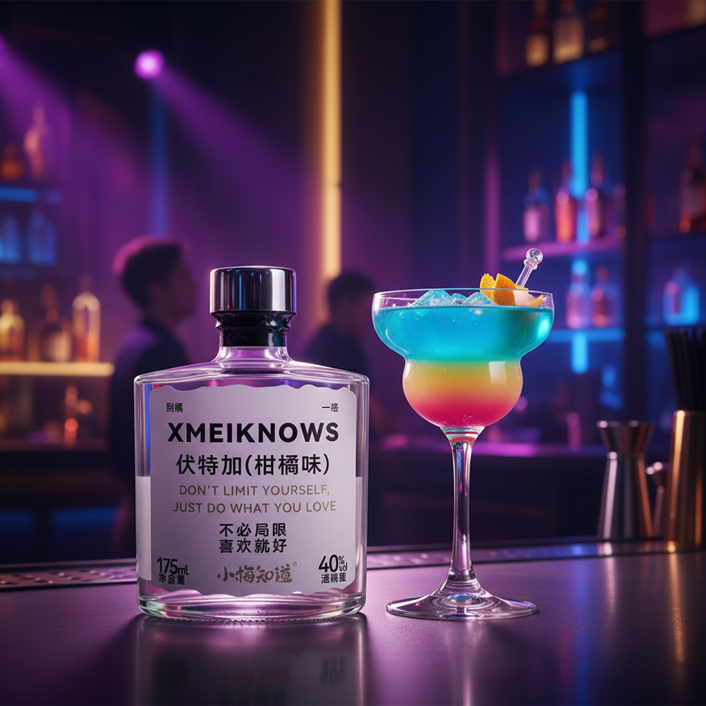Vodka XMEIKNOWS Sabor Laranja 175ml - (伏特加 柑橘味)