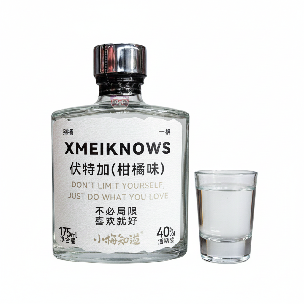 Vodka XMEIKNOWS Sabor Laranja 175ml - (伏特加 柑橘味)