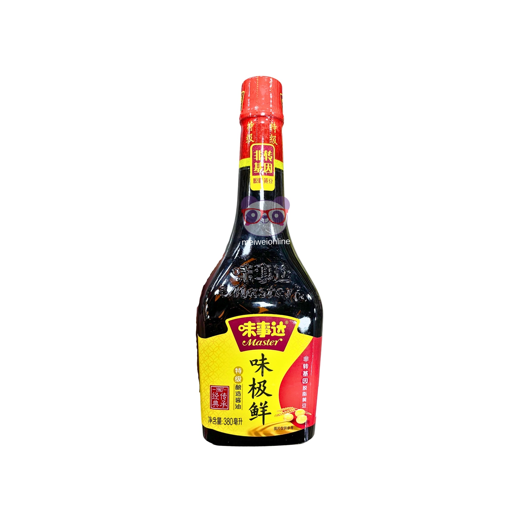 Mei Wei Garrafa de molho de soja chinês Master 味事达 380ml para cozinhar e temperar