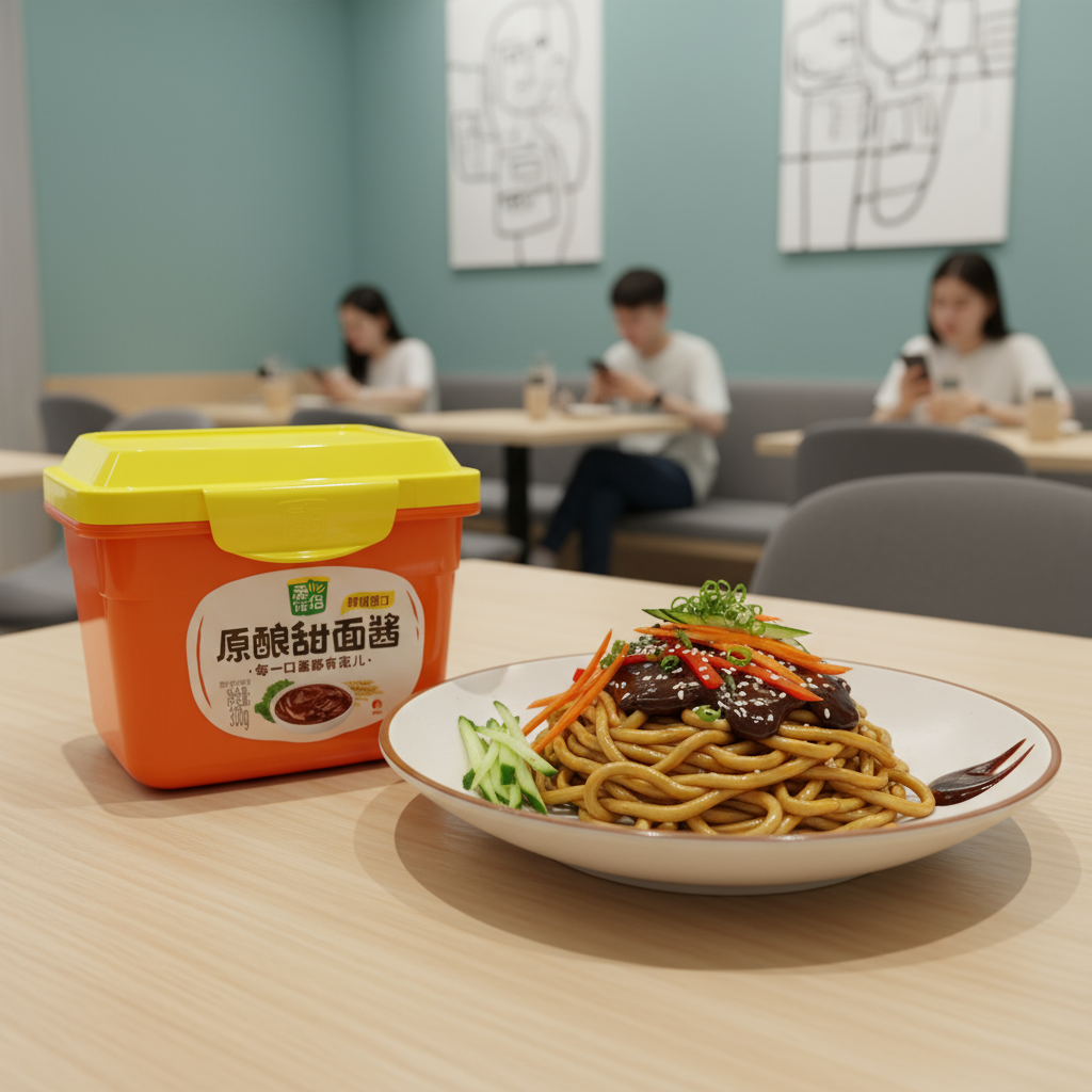 Molho Doce de Feijão Fermentado Xiangda Textura Crocante 300g - 原酿甜面酱