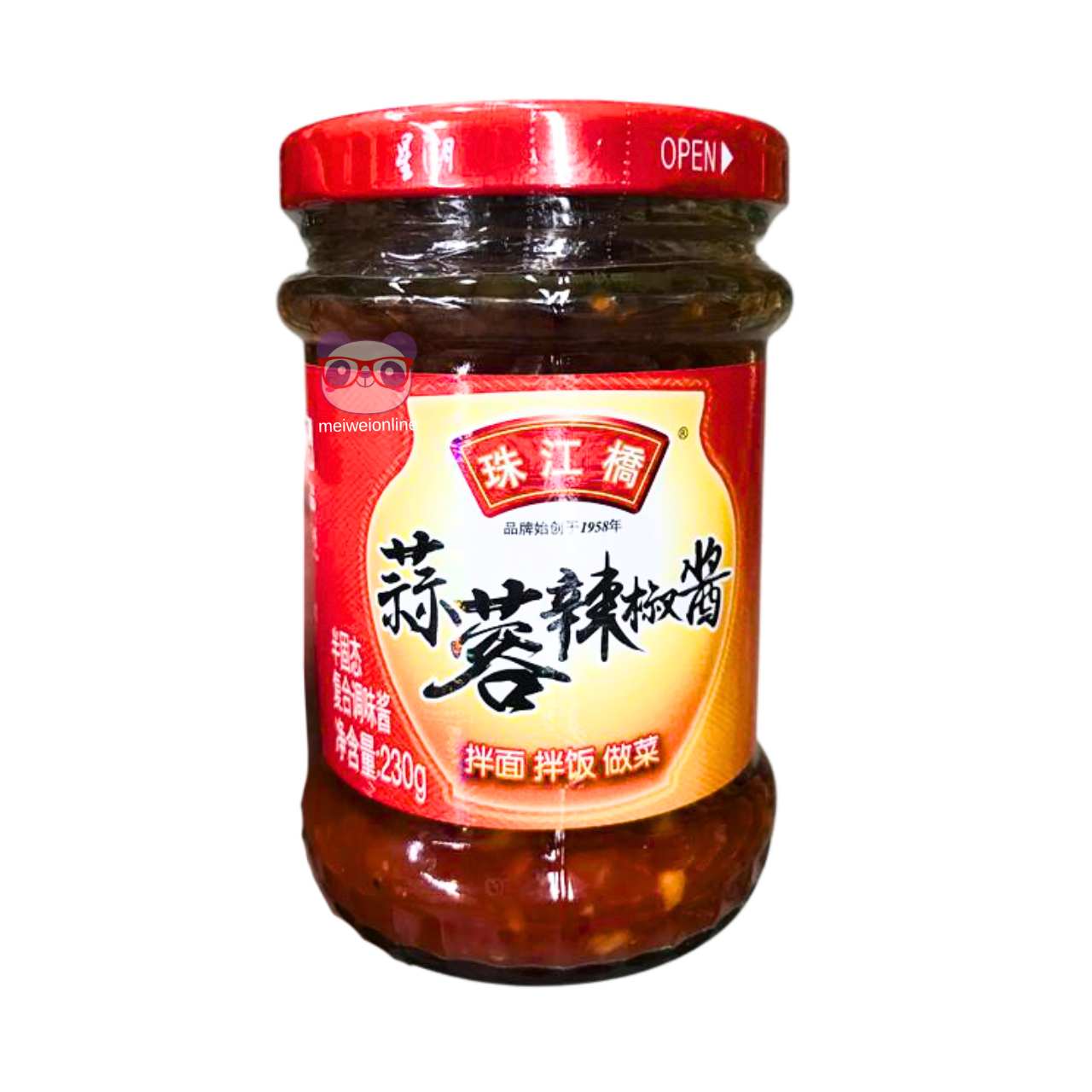 Molho de pimenta com alho - Pearl River 230g
