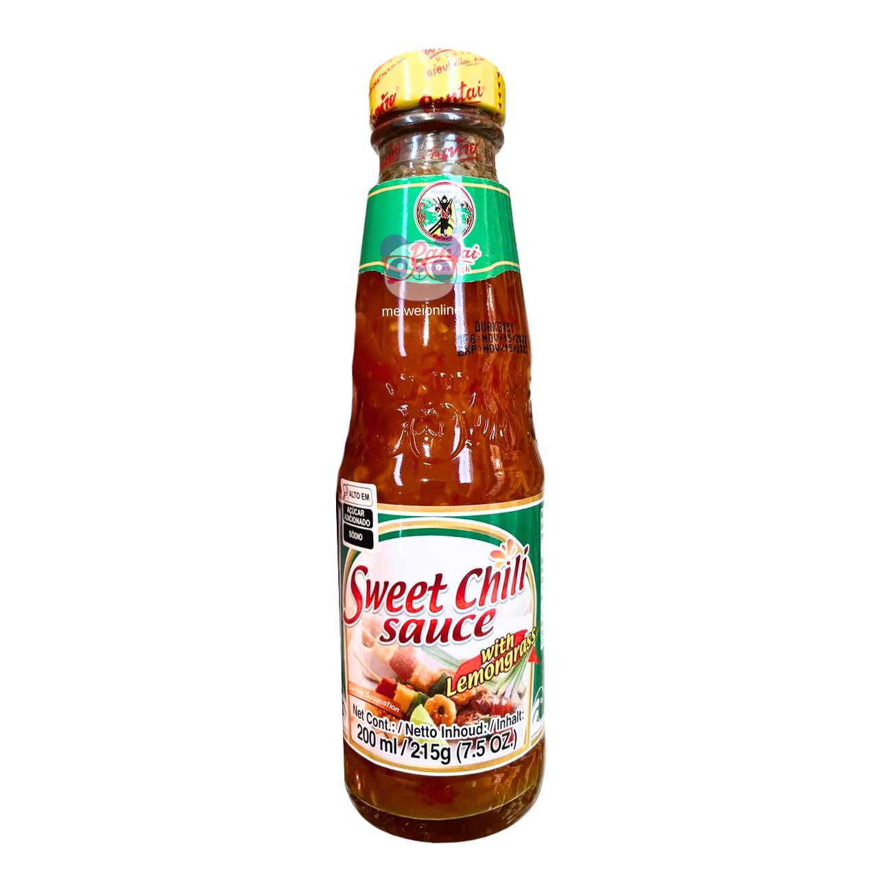 Molho de pimenta doce (sweet chilli) com capim limão - Pantai 200ml