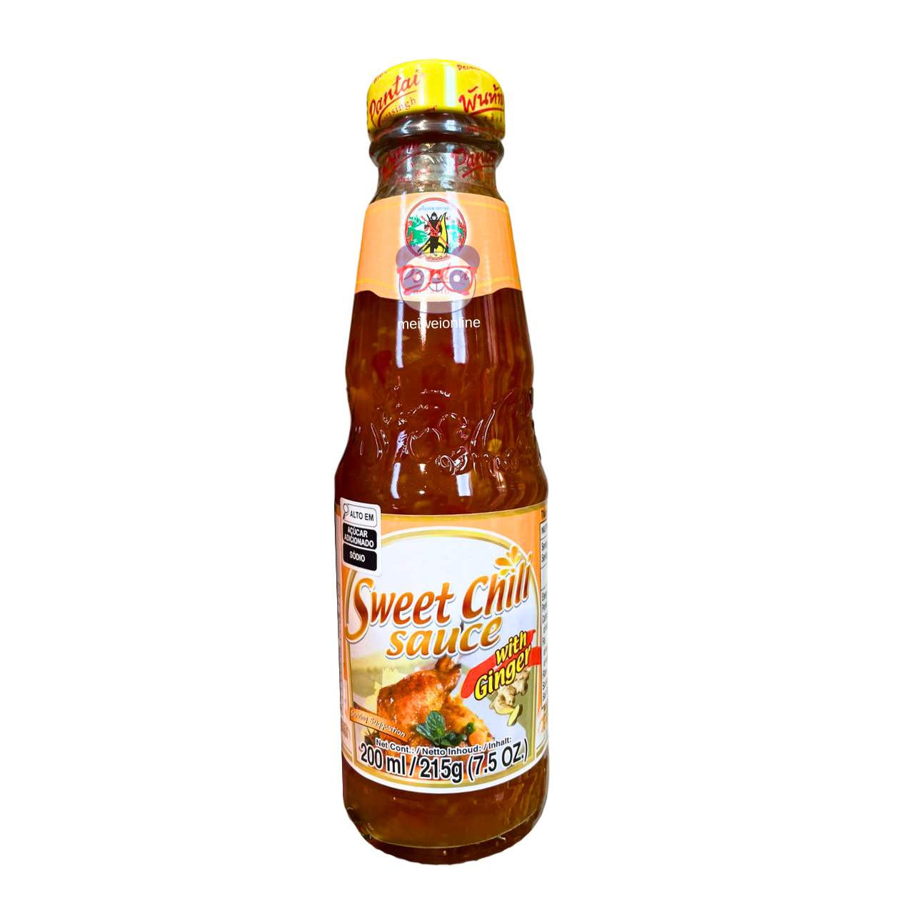 Molho de pimenta doce (sweet chilli) com gengibre - Pantai 200ml