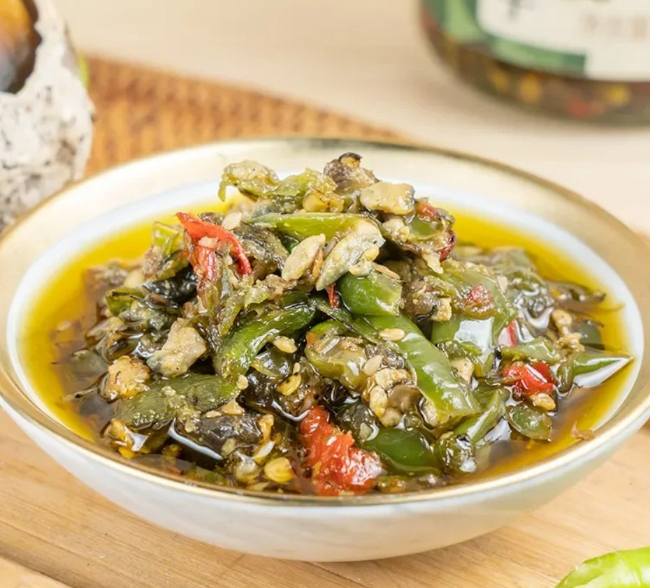 Molho de pimenta assada com ovo em conserva - ChuanWaZi 230g