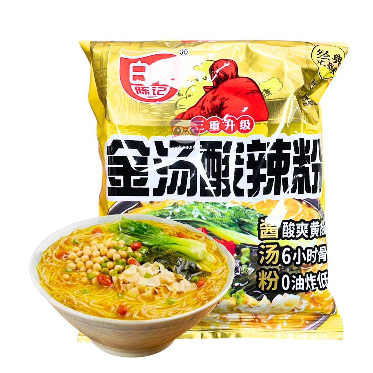 Macarrão vermicelli instantâneo de batata doce sabor sopa azeda - Baijia 102g