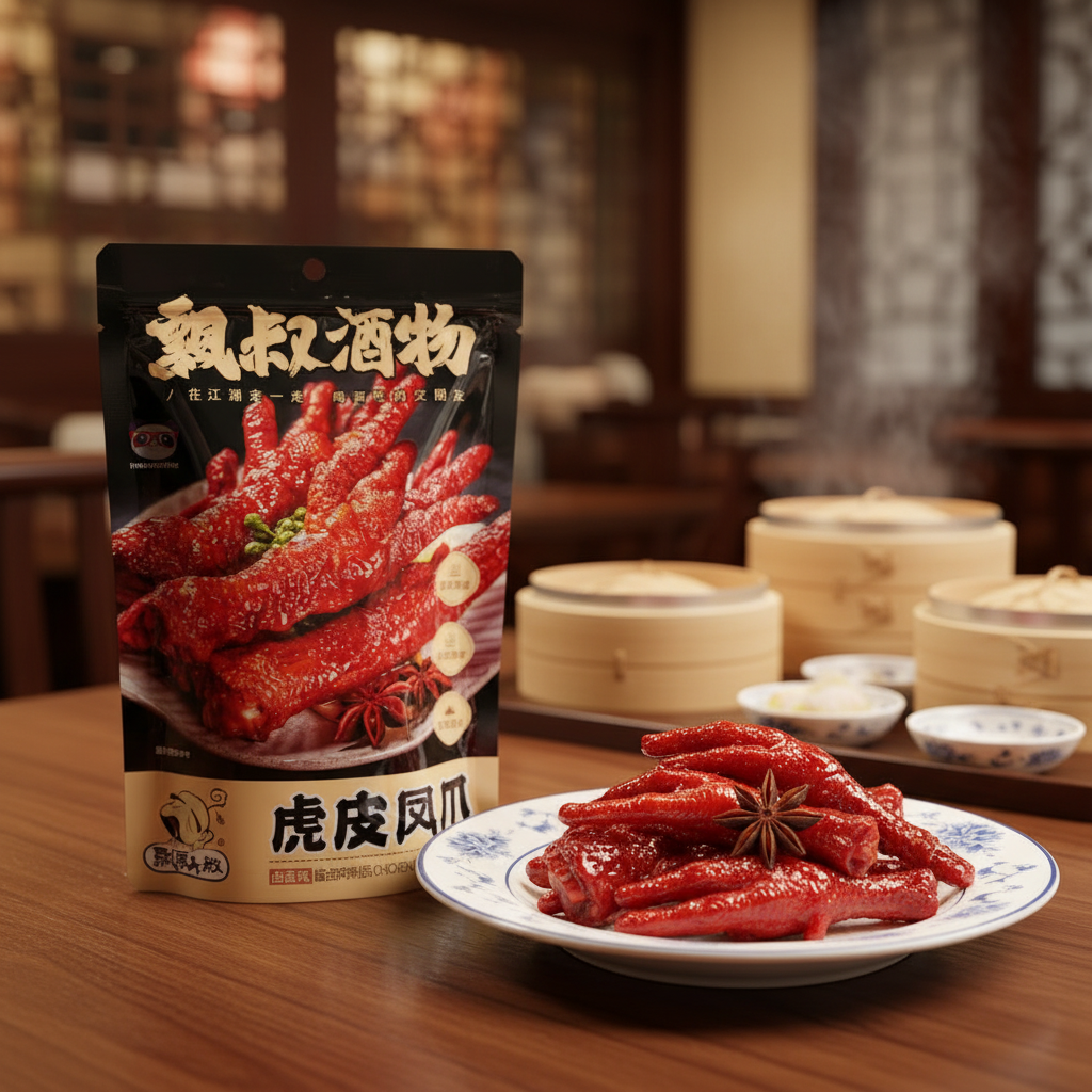 Pé de Frango Picante Pele de Tigre 108g-  飘叔大叔 虎皮凤爪