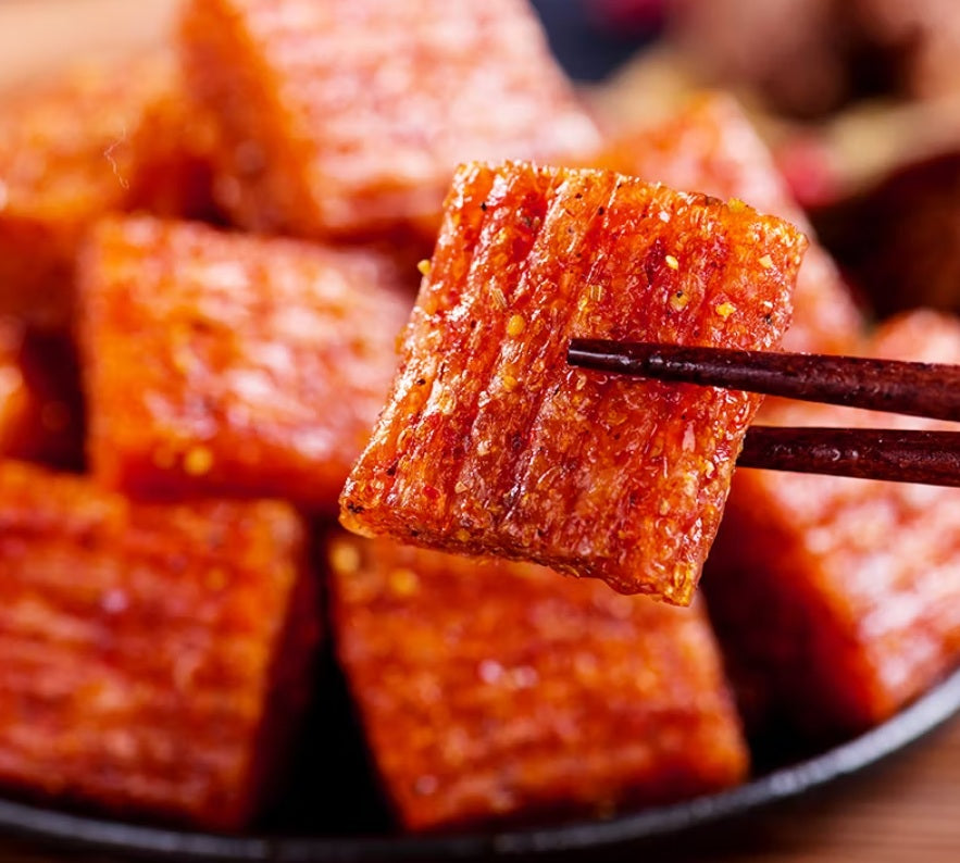 Pedaços de glúten picantes e aromáticos - Shuang Jiao 208g
