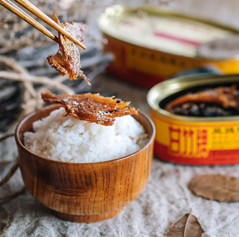 Peixe frito com soja fermentada picante e feijão preto - Ganzhu 184g