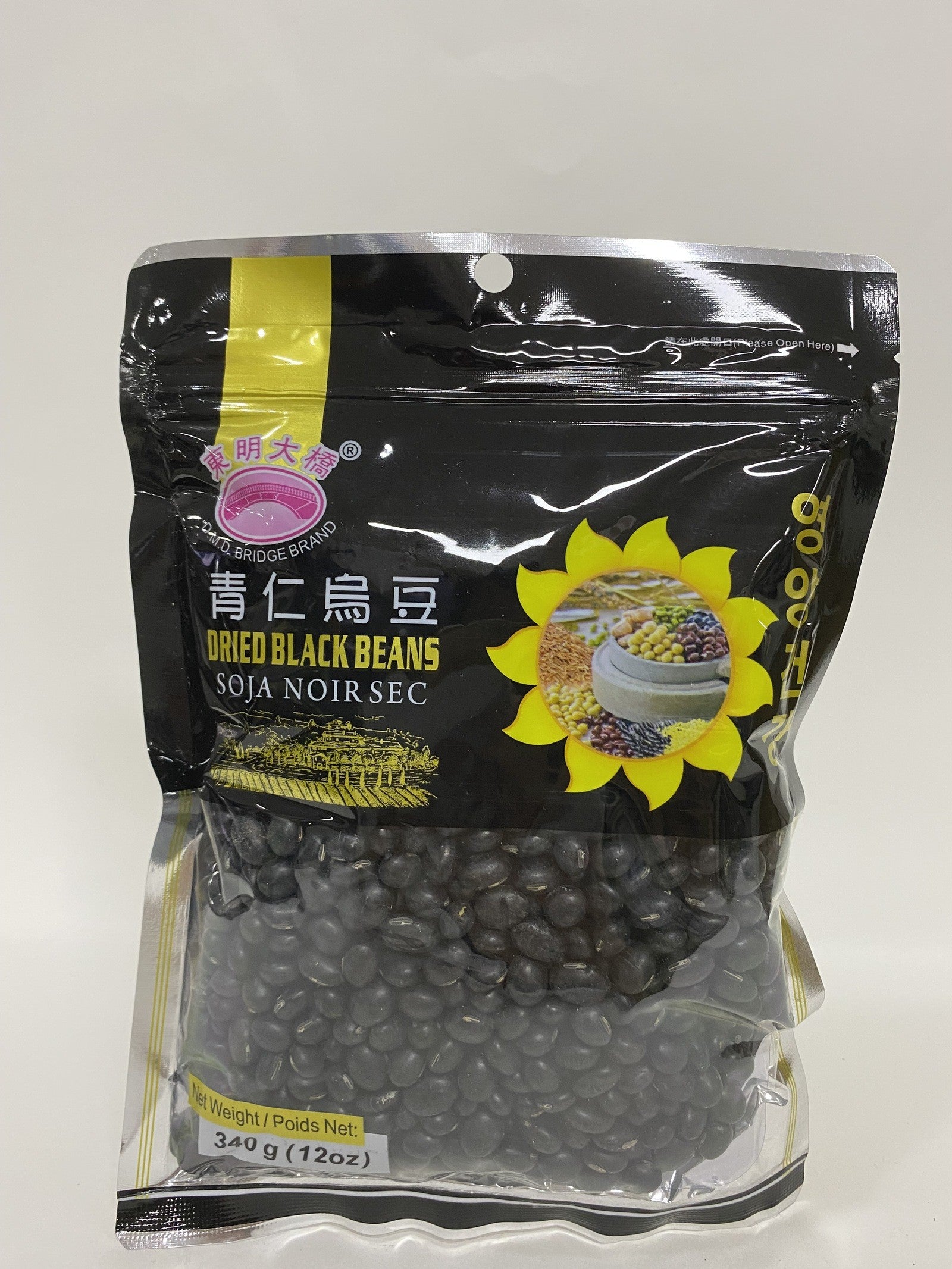 Feijão Preto Seco（青仁烏豆）- Golden Bridge Brand 340g