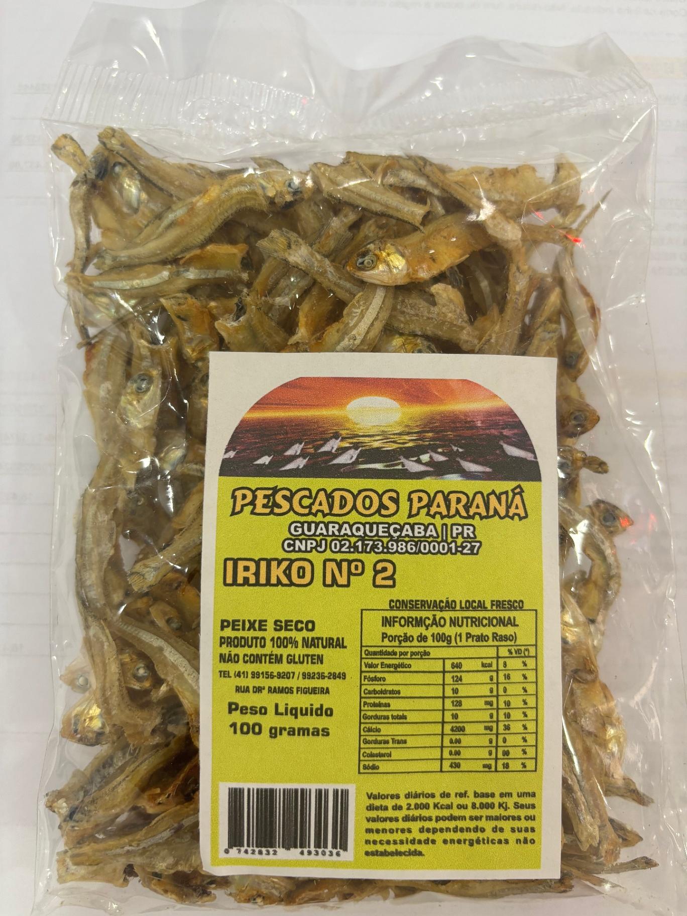 Peixe Seco Iriko Nº 2 - Pescados Paraná 100g