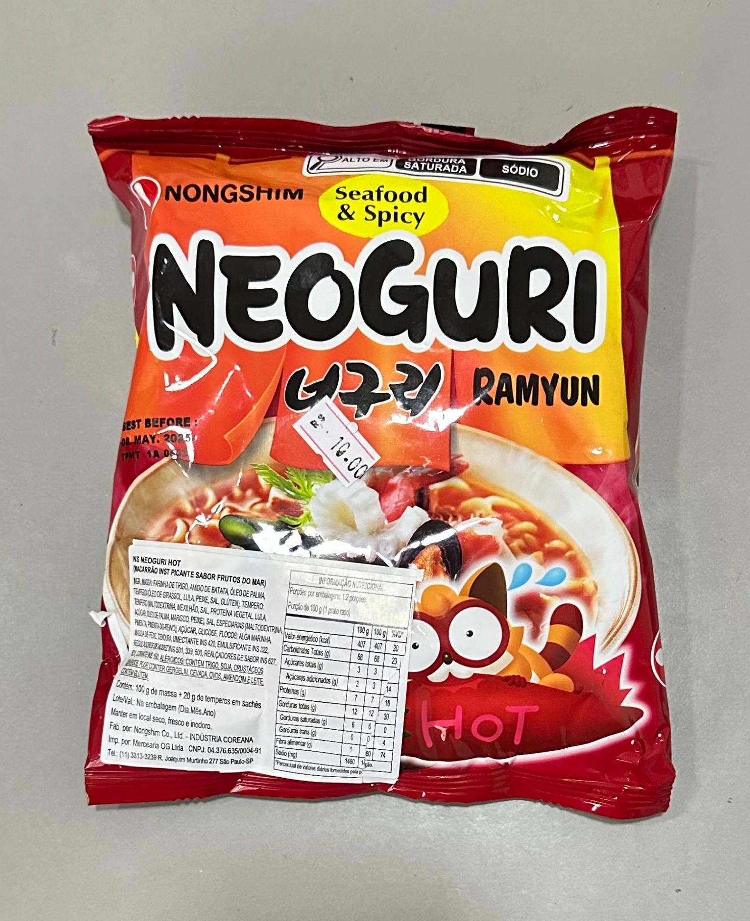 Lamen Neoguri Seafood & Spicy（너구리）- Nongshim 120g