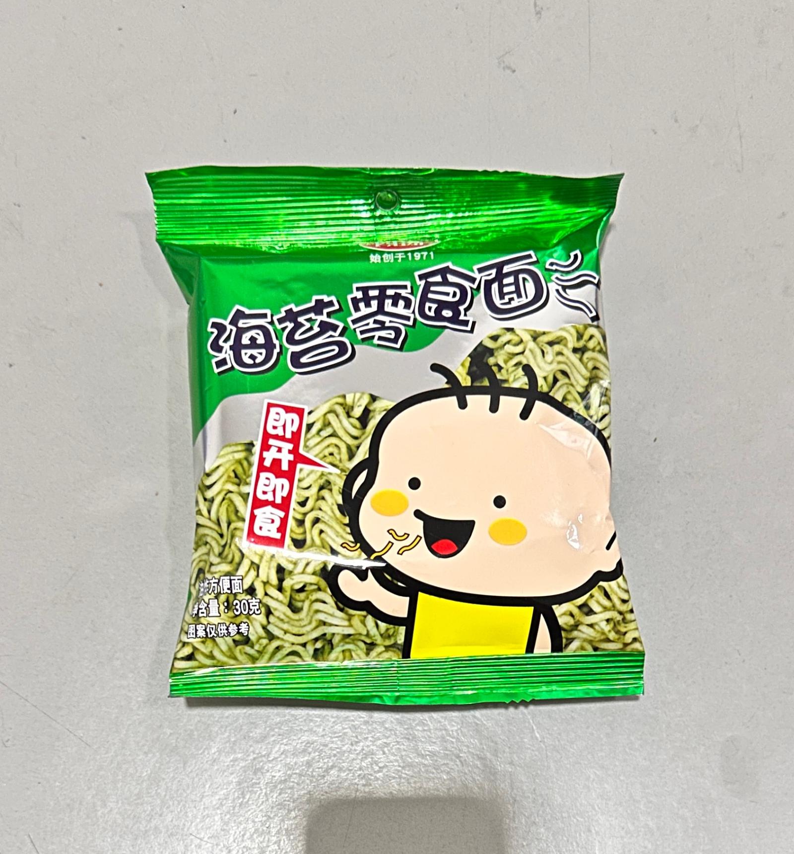 Macarrão Instantâneo Sabor Alga Marinha （海苔零食面）- Four Seas 30g