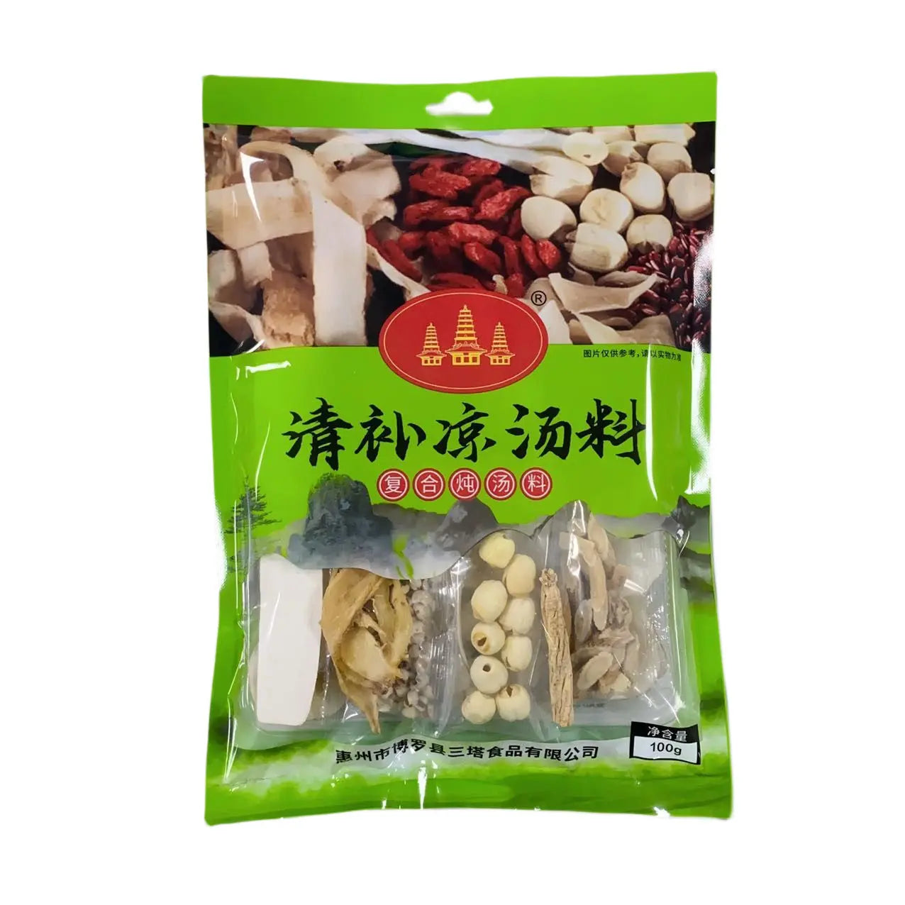 Mistura para Sopa Qing Bu Liang（清补凉汤料）- San Ta 100g