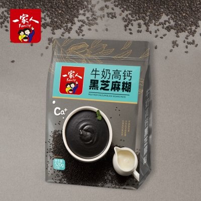 Mingau de Gergelim Preto com Cálcio（牛奶高钙黑芝麻糊）- Yi Jia Ren 520g